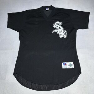 Vintage Russell Athletic Chicago White‎ Sox Mesh Jersey Sz 44 Diamond Collection